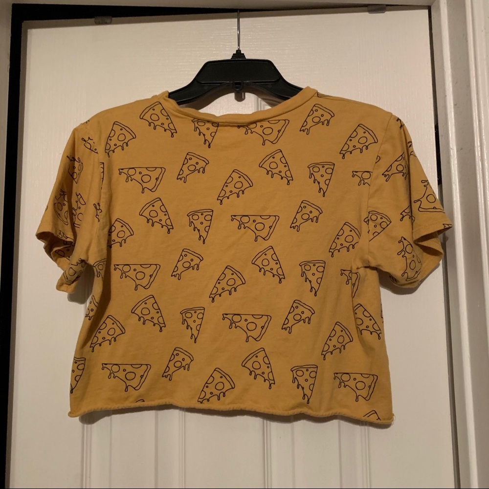 Yellow Pizza Crop Top